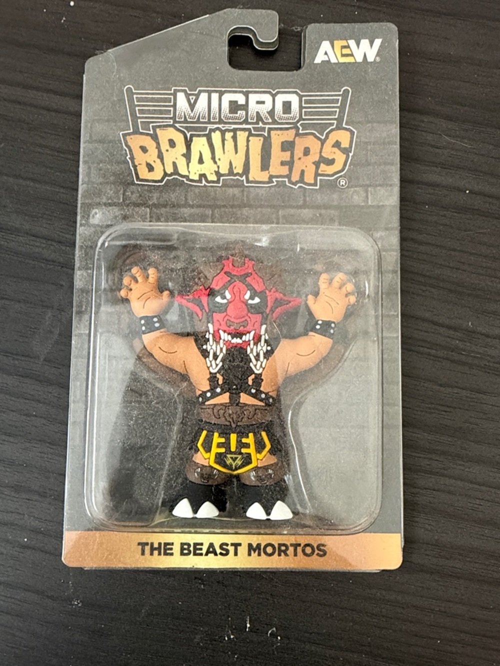 BN AEW Micro Brawlers "The Beast Mortos" Figure - Red, Brown, Black